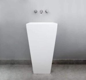 Edith 820 Freestanding pillar basin with Tap Hole | Destinkt Bathrooms | White - Image 2