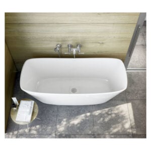 Trivento Freestanding Bath | Victoria & Albert | QUARRYCAST™ White (Gloss) - Image 3