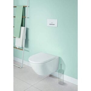 Subway 3 Wall Mounted Toilet Pan with Soft Close Slim Seat | Villeroy & Boch | White Ceramic - Image 6