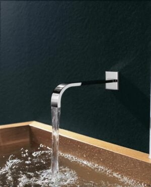 Wall-mounted Basin Spout without Pop-up Waste 200 mm | Dornbracht | Mem | Brushed Platinum - Image 2