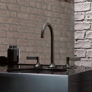 Vaia Three-Hole Basin Mixer with Pop-Up Waste 280 mm | Dornbracht | Brushed Platinum - Image 2
