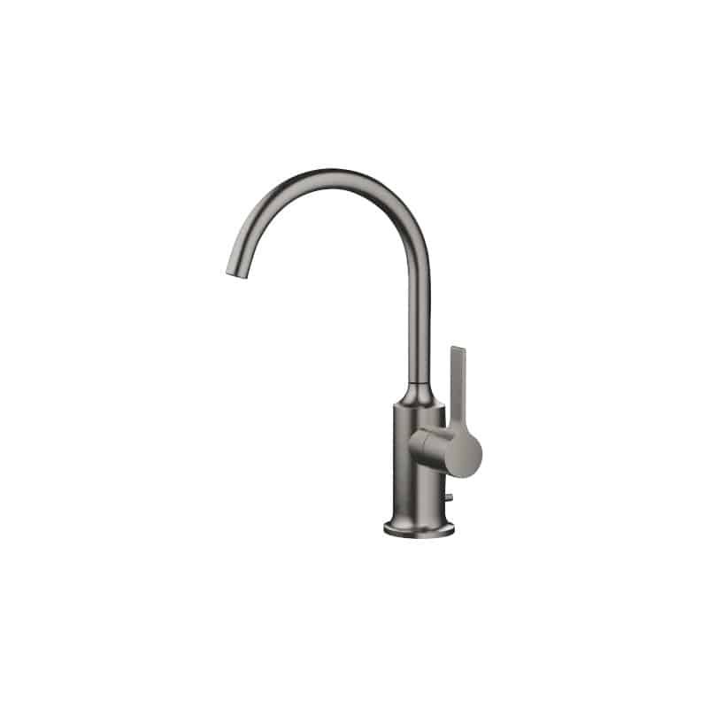 za9 Vaia Single-lever Basin Mixer with Pop-up Waste 167 mm | Dornbracht | Brushed Dark Platinum - Image 1
