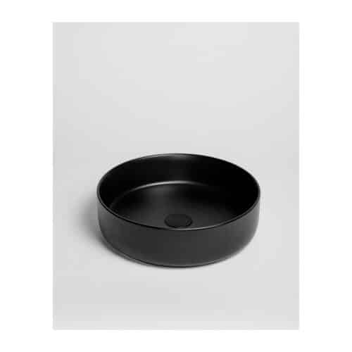 Ceramic Round Basin | 400 mm | Sibo | Matt Black