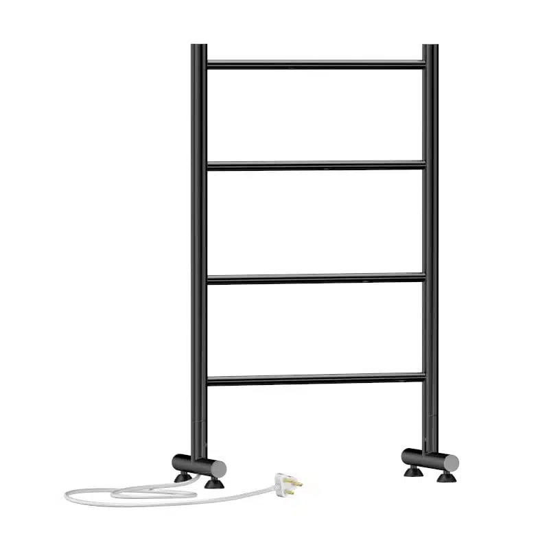 Jeeves-Tangent-I-Black.jpg Tangent I 520 Freestanding Electric Towel Rail | Jeeves | Matte Black - Image 1