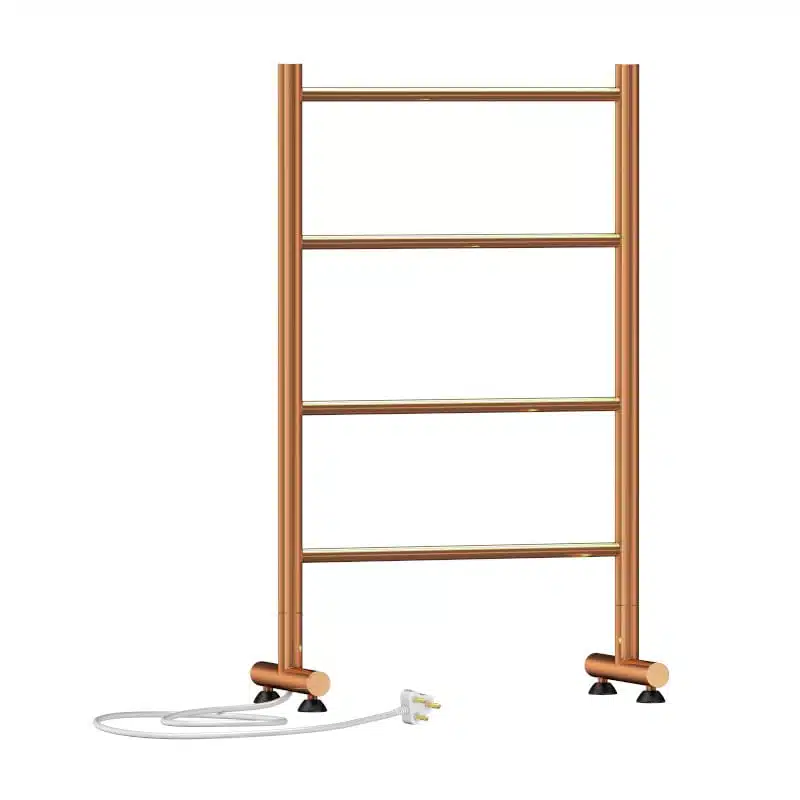 Jeeves-Tangent-I-Rose-Gold.jpg Tangent I 520 Freestanding Electric Towel Rail | Jeeves | Rose Gold - Image 1