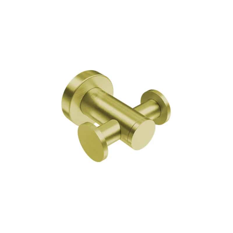 4611-Double-Robe-Hook-Brushed-Champagne-Gold-01-768x512 Robe Hook Double (4611) | Bathroom Butler | Gold - Image 1