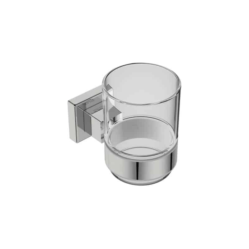 8532-Glass-Tumbler-and-Holder-Polished-Stainless-Steel-01-768x512 Glass Tumbler & Holder (8532) | Bathroom Butler | Polished Stainless Steel - Image 1
