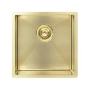 Lavello Kitchen Sink | Single Bowl | 450 x 450 mm | Meir | Brushed Bronze Gold - Image 2