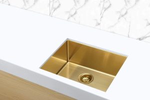 Lavello Kitchen Sink | Single Bowl | 450 x 450 mm | Meir | Brushed Bronze Gold