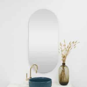 Frameless Mirror with a Capsule Shape | 1100 × 500 mm | Sibo | Venice