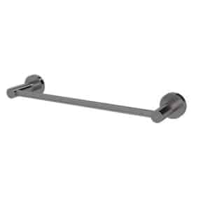 Round Single Towel Rail 300 mm | Meir | Gun Metal