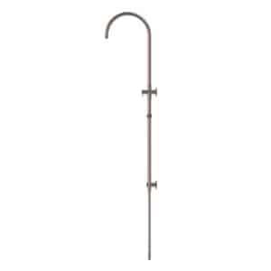 Curved Shower Rail with Hose (excludes Rose and Handshower) | Meir | Champagne - Image 2
