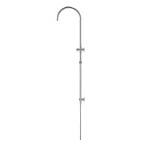 Curved Shower Rail with Hose (excludes Rose and Handshower) | Meir | Chrome - Image 2