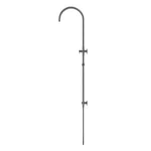 Curved Shower Rail with Hose (excludes Rose and Handshower) | Meir | Gun Metal - Image 2