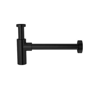 Round Bottle Trap for 32mm Basin Waste | Meir | Matte Black - Image 2