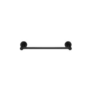 Round Single Towel Rail 300 mm | Meir | Matte Black - Image 2