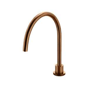 Deck Mounted Kitchen High Rise Swivel Spout | Meir | Lustre Bronze