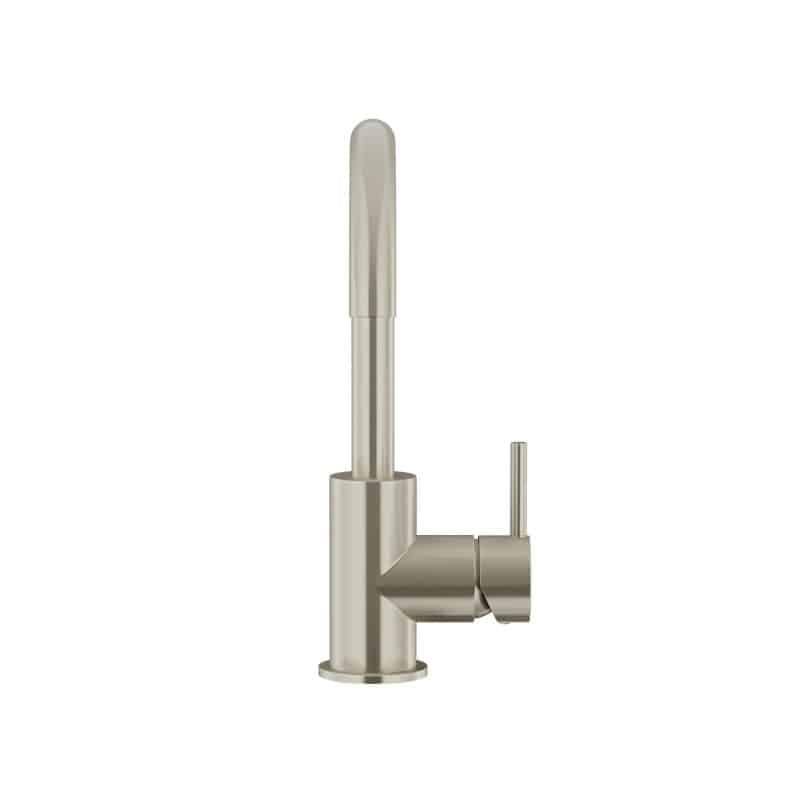 Round Gooseneck Basin Mixer with Cold Start | Meir | Brushed Nickel - Image 2