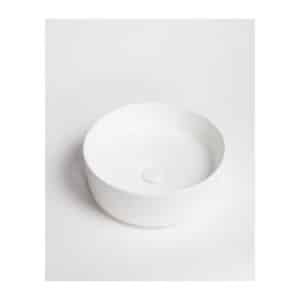 Round Countertop Basin | 370 mm | Matt White - Image 2