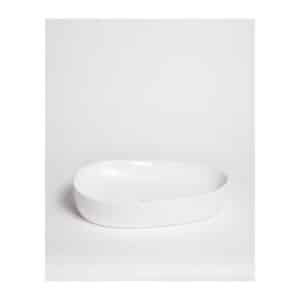Asymmetric CounterTop Basin | 645 x 395 mm | Gloss White