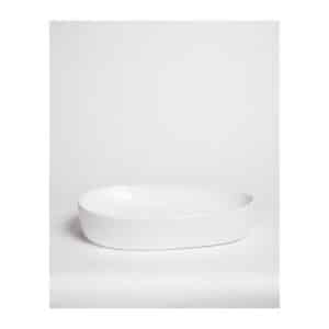 Asymmetric CounterTop Basin | 645 x 395 mm | Gloss White
