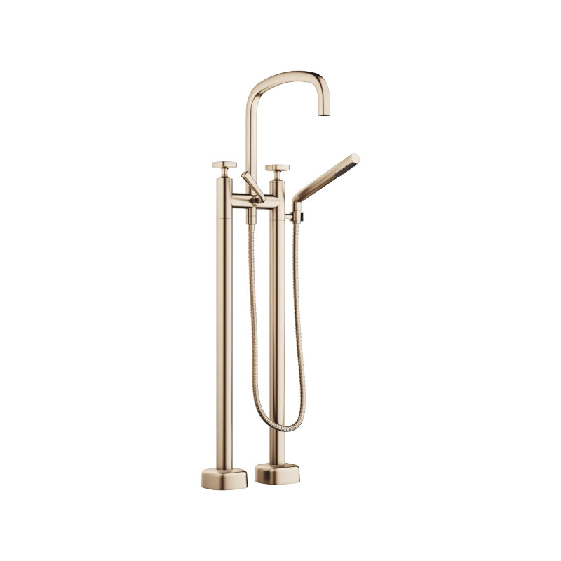 image - 2026-06-12T130806.445 COYA Two-hole bath mixer for free-standing assembly with hand shower set - Brushed Champagne (22kt Gold) - Image 1