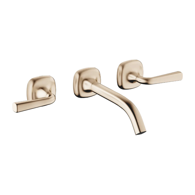 image (76) COYA Wall-mounted basin mixer without pop-up waste | Dornbracht | Brushed Champagne (22kt Gold) - Image 1