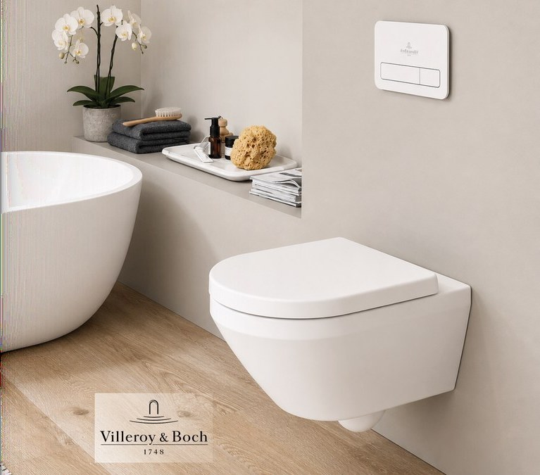 Villeroy & Boch wall-hung toilet in a modern bathroom