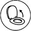 Toilet seat icon